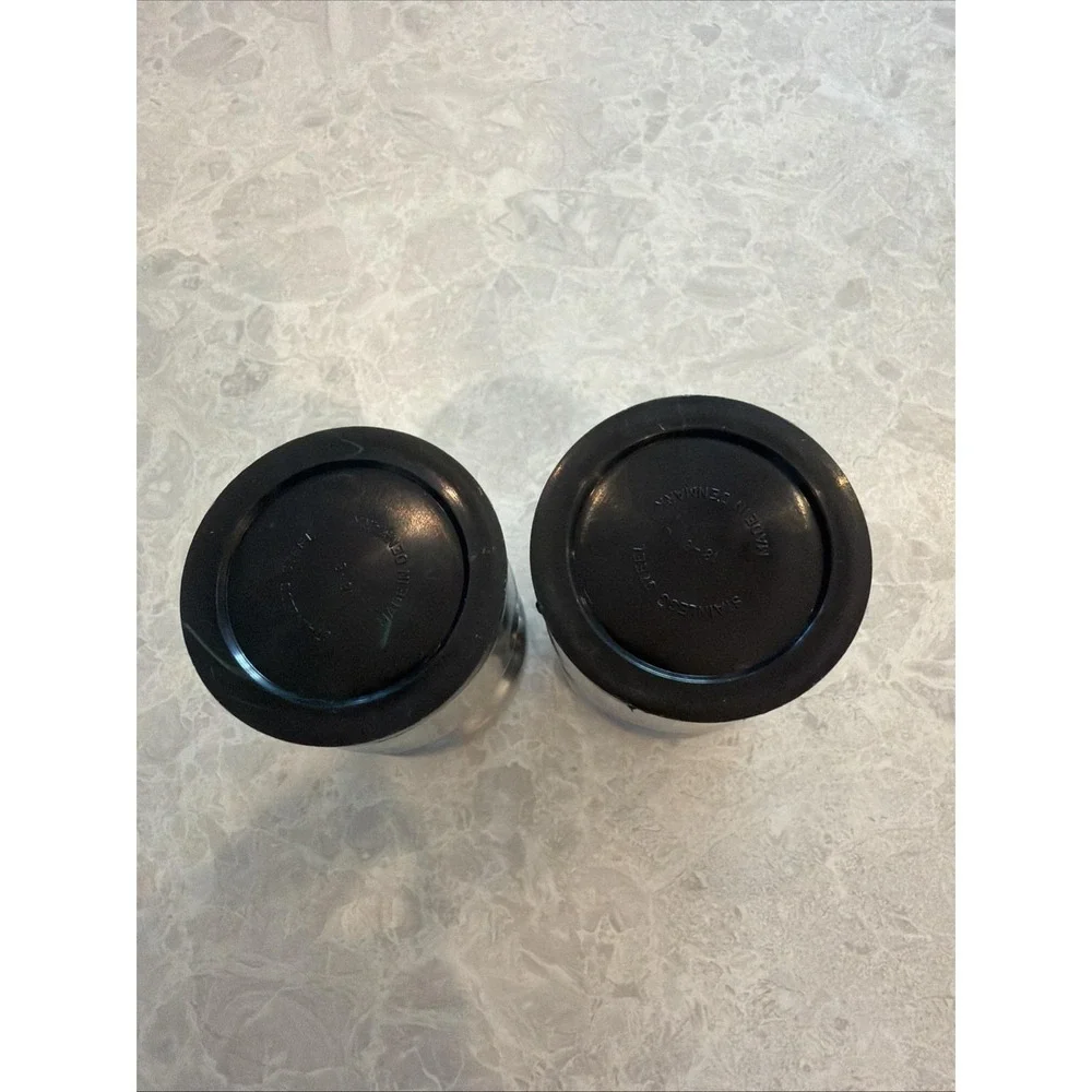Vintage Stainless Steel Salt And Pepper Shakers Made In Denmark